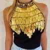 Gold Everything Top - Black/Gold