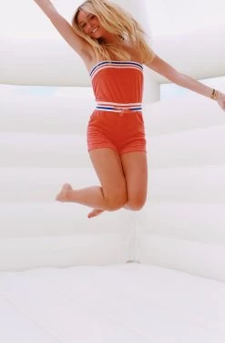 Wish For It Romper - Orange