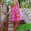 Powder Puff Dress - Aurora Pink