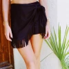 Go Getter Fringe Skort - Black Pearl