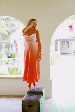 Moving To Cabo Dress - Orange