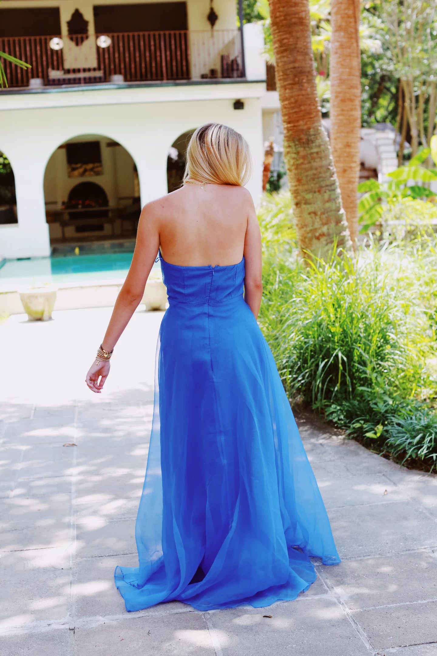 Champagne Season Organza Dress - Royal Blue 2 Champagne Season Organza Dress - Royal Blue - Image 2