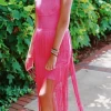 Milly Fringe Dress - Pink