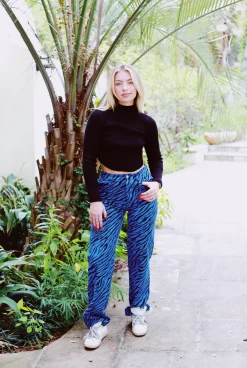 Zane Zebra Pants - Blue -Fashion Finds Outlet ScreenShot2023 08 07at11.18.56AM