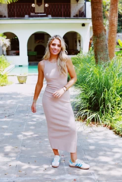 Kim Midi Dress - Beige