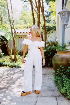 Paige Two Piece Pants Set - White