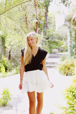 Dreamer Pintuck Lace Trim Skirt - Off White -Fashion Finds Outlet ScreenShot2023 08 07at11.20.53AM