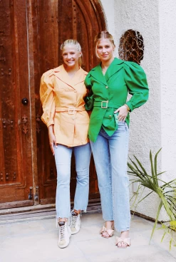 Glam It Up Puff Sleeve Blazer - Green -Fashion Finds Outlet ScreenShot2023 08 07at11.22.05AM