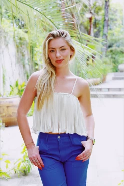 Wanna Dance Top - Opal Metallic