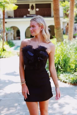 Garden Mini Dress - Black