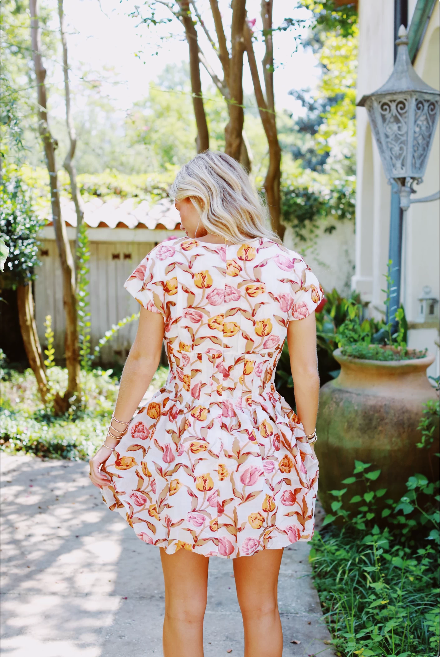 Too Many Tulips Dress - Pink/Orange 3 Too Many Tulips Dress - Pink/Orange - Image 3