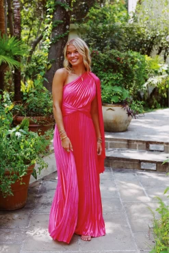 Make Me A Martini Maxi Dress - Fuchsia