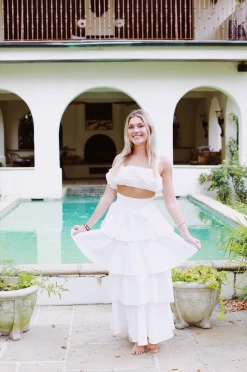 Runaway Tiered Maxi Skirt Set - White -Fashion Finds Outlet ScreenShot2023 08 31at10.24.39AM