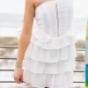 Lena Eyelet Mini Dress - White