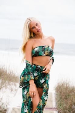 Take Me Somewhere Tropical Kimono Set - 3 Pieces 8 Take Me Somewhere Tropical Kimono Set - 3 Pieces -Fashion Finds Outlet TT 178