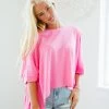 Boxy Dolman Top - Azalea Pink