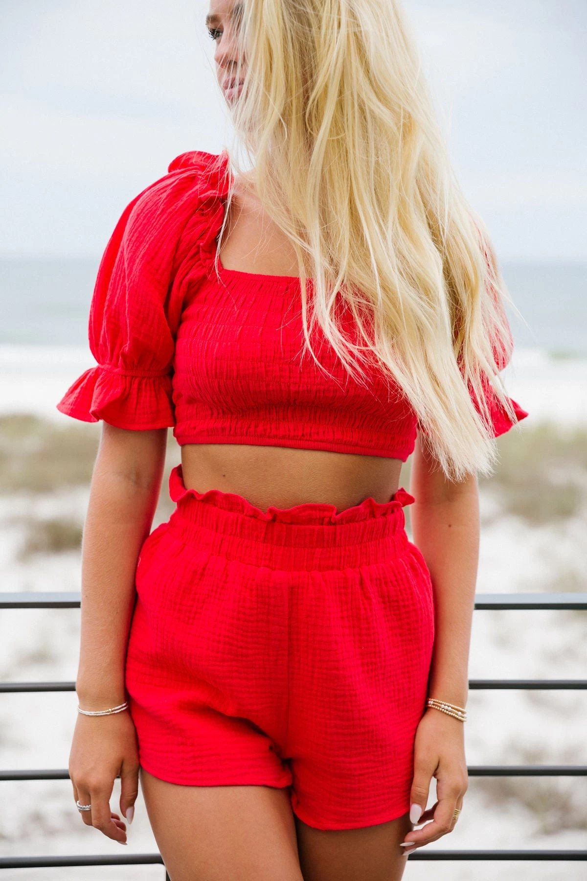 Liza Gauze Set - Candy Red 2 Liza Gauze Set - Candy Red - Image 2