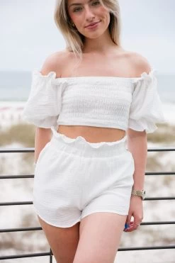 Liza Gauze Set - Off White -Fashion Finds Outlet TT 539