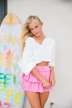 Oh My Gauze Skirt - Bubble Gum -Fashion Finds Outlet TT 553