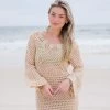 Long Live Crochet Mini Dress - Natural
