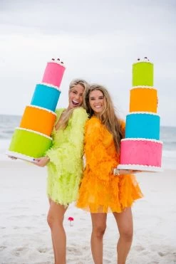 Fun Times Dress - Orange -Fashion Finds Outlet TT 684