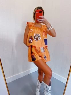 Orange Gameday Icon Set (TOP) - QUEEN OF SPARKLES