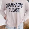 Champagne Please Lightweight Sweater - Beige