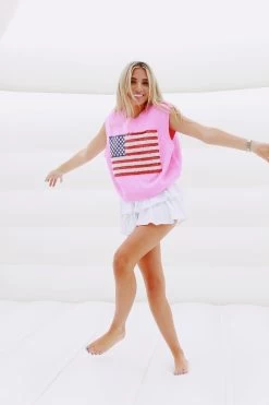 American Flag Sweater Vest - QUEEN OF SPARKLES -Fashion Finds Outlet image 0dd975b5 c7f7 40b2 b328 dc54d4d4a48e