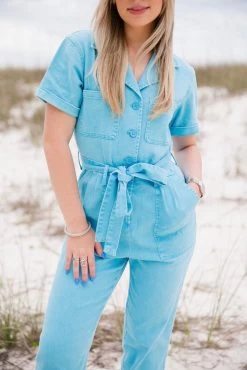 Kylie Washed Utility Jumpsuit - Bright Blue 8 Kylie Washed Utility Jumpsuit - Bright Blue -Fashion Finds Outlet image 0e7596de a1ac 4fc1 aa15 60c1de74e07f