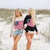 American Flag Lightweight Sweater - Black