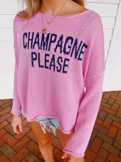 Champagne Please Lightweight Sweater - Pink -Fashion Finds Outlet image 1a9bcb57 29bf 42a5 8c0d 3bd73a445692