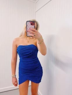 Lead Role Ruched Mini Dress - Midnight Blue -Fashion Finds Outlet image 1e2b863a d2b3 4028 873c 2efd166d37d1