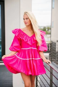 Babydoll MiniDress - Fuchsia -Fashion Finds Outlet image 27642589 d53f 42b3 b31a 034dea2518e6