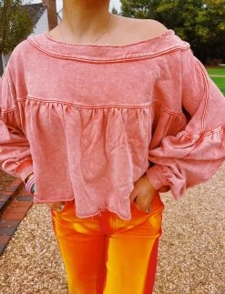 Boat Neck Top - Rust