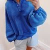 Piper Snap Sweatshirt - Cobalt Blue