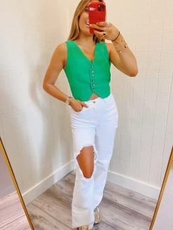 Poker Face Vest - Green