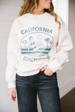 Cali Beach Club Sweatshirt - Cream