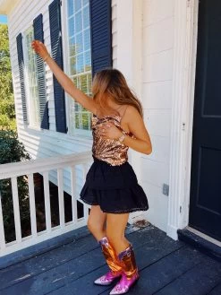 Twinkle Sequin Tank - Gold