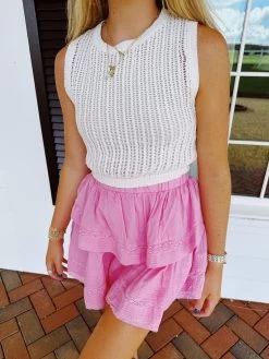 Olivia Crochet Top - White