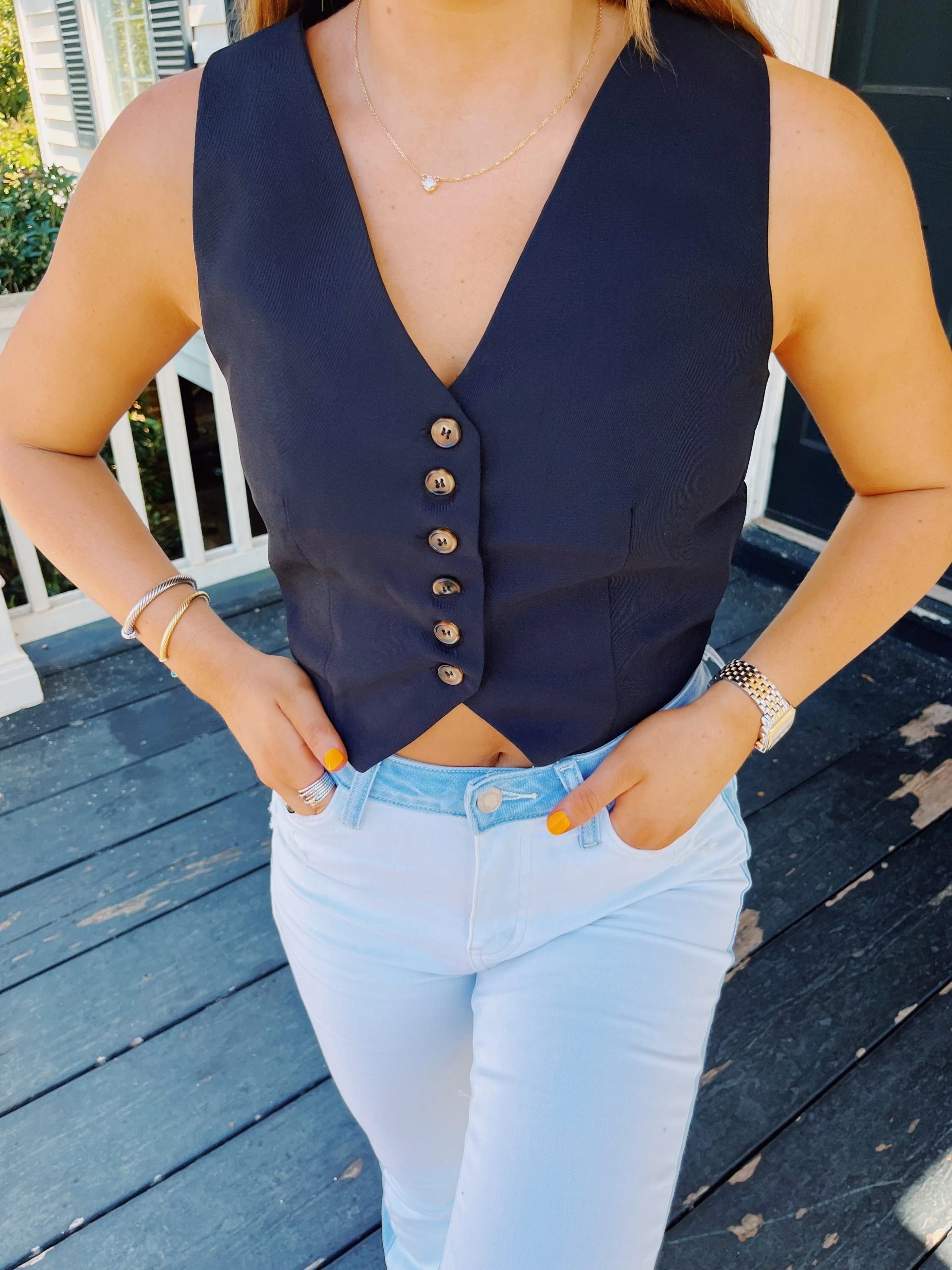 Poker Face Vest - Black 2 Poker Face Vest - Black - Image 2