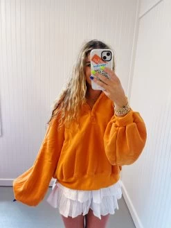Piper Snap Sweatshirt - Orange