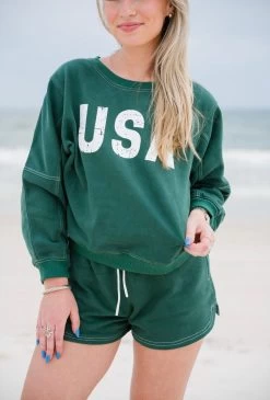 USA Baby Set - Hunter Green