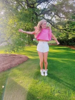 Emilia Paperbag Denim Shorts - Off White -Fashion Finds Outlet image 5fda13f0 6ff5 407a aaad 80ea7b0bc9e7