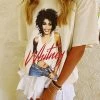 Whitney Houston Self Portrait Graphic Tee - Off White