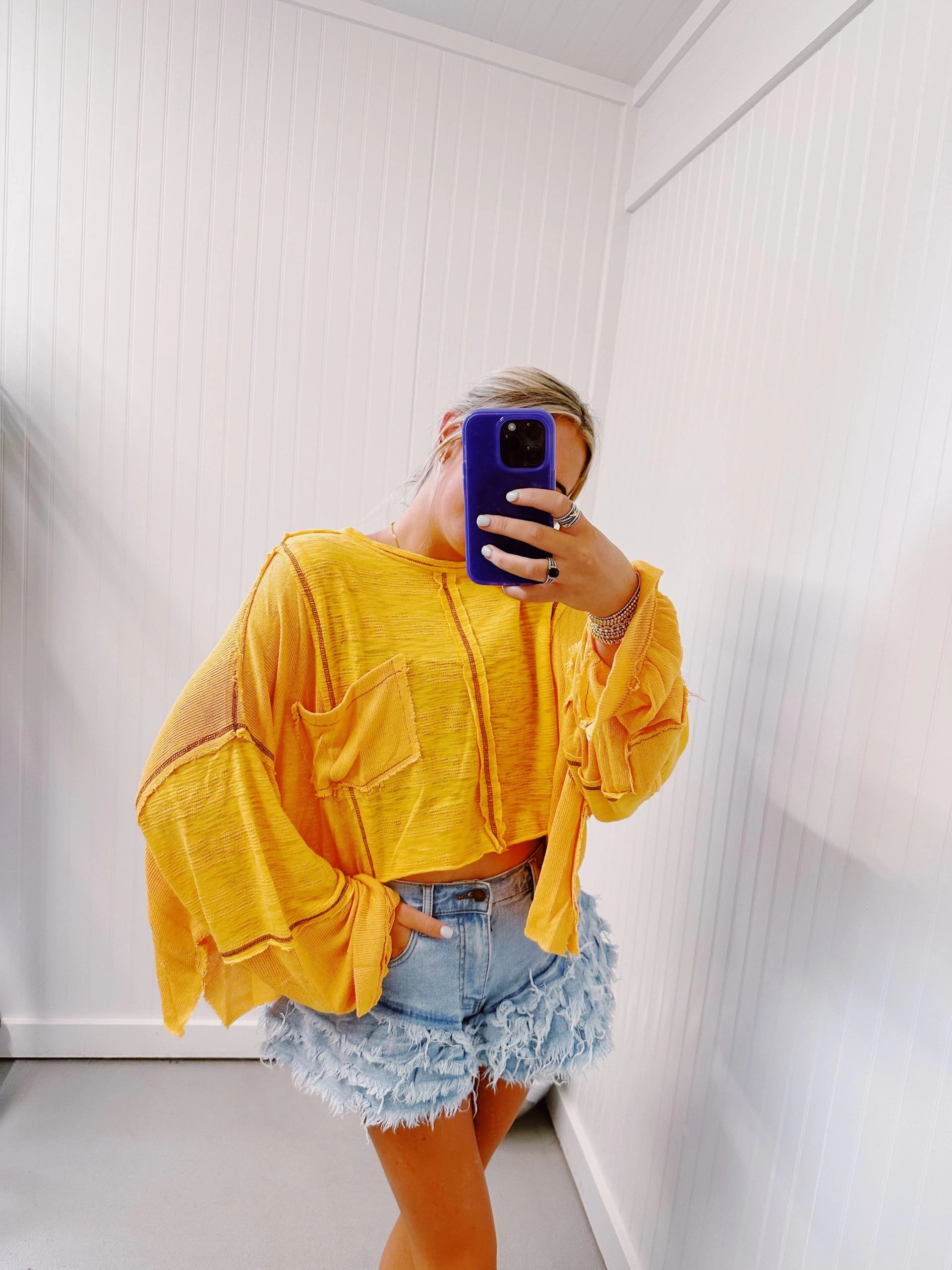 Endless Possibilities Oversized Top - Mango 2 Endless Possibilities Oversized Top - Mango - Image 2