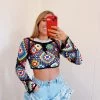 Boho Beauty Crochet Top - Black Multi