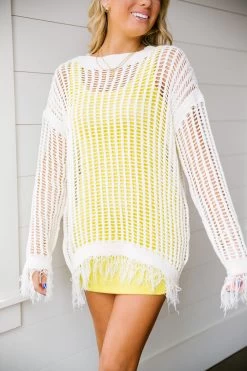 Seaside Crochet Top - Ivory 7 Seaside Crochet Top - Ivory -Fashion Finds Outlet image 740191b9 69b7 4afa a5f0 c21e64b0de03