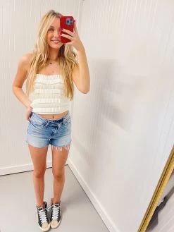 Criss Cross Applesauce Denim Shorts - Dominate