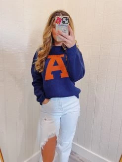 Rivalry Sweater A - Navy/Orange -Fashion Finds Outlet image 793ca852 697b 4b79 a226 c10937c7d6cb