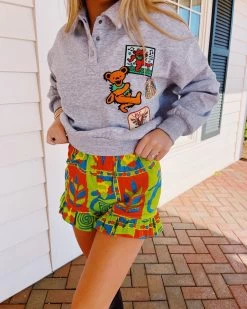 Signature Piece Ruffle Shorts - Green